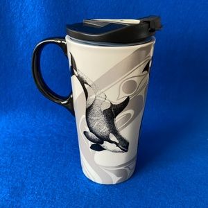 NWT - Charles Silverfox Whale Art Ceramic Mug with Art Box from Native Preserve